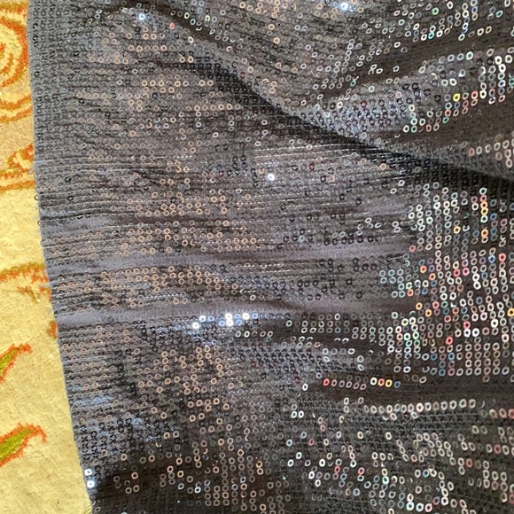 David Meister Navy Sequin One Shoulder Sultry Gown - Picture 10 of 11